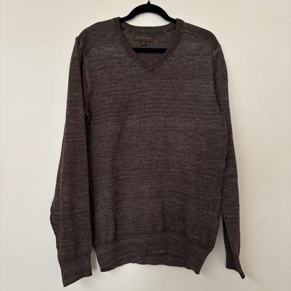 Fairlane & Sons Men’s Fern Mel V-Neck  Pullover Sweater, Size M